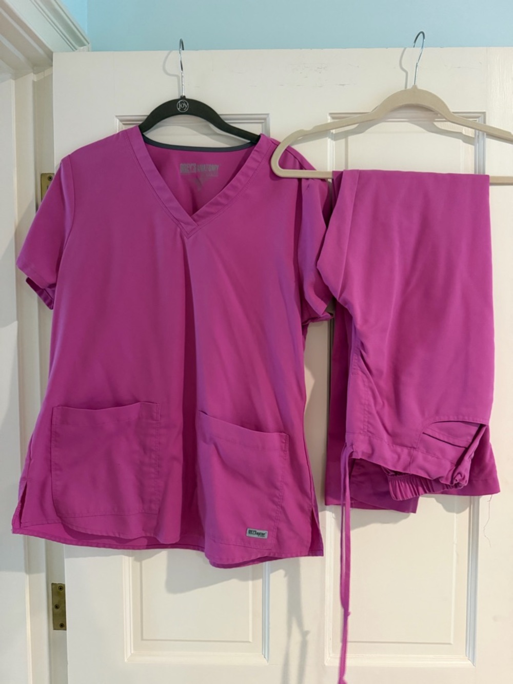 Greys Anatomy by Barco M Magenta Medical Scrub Set - Top & Pants